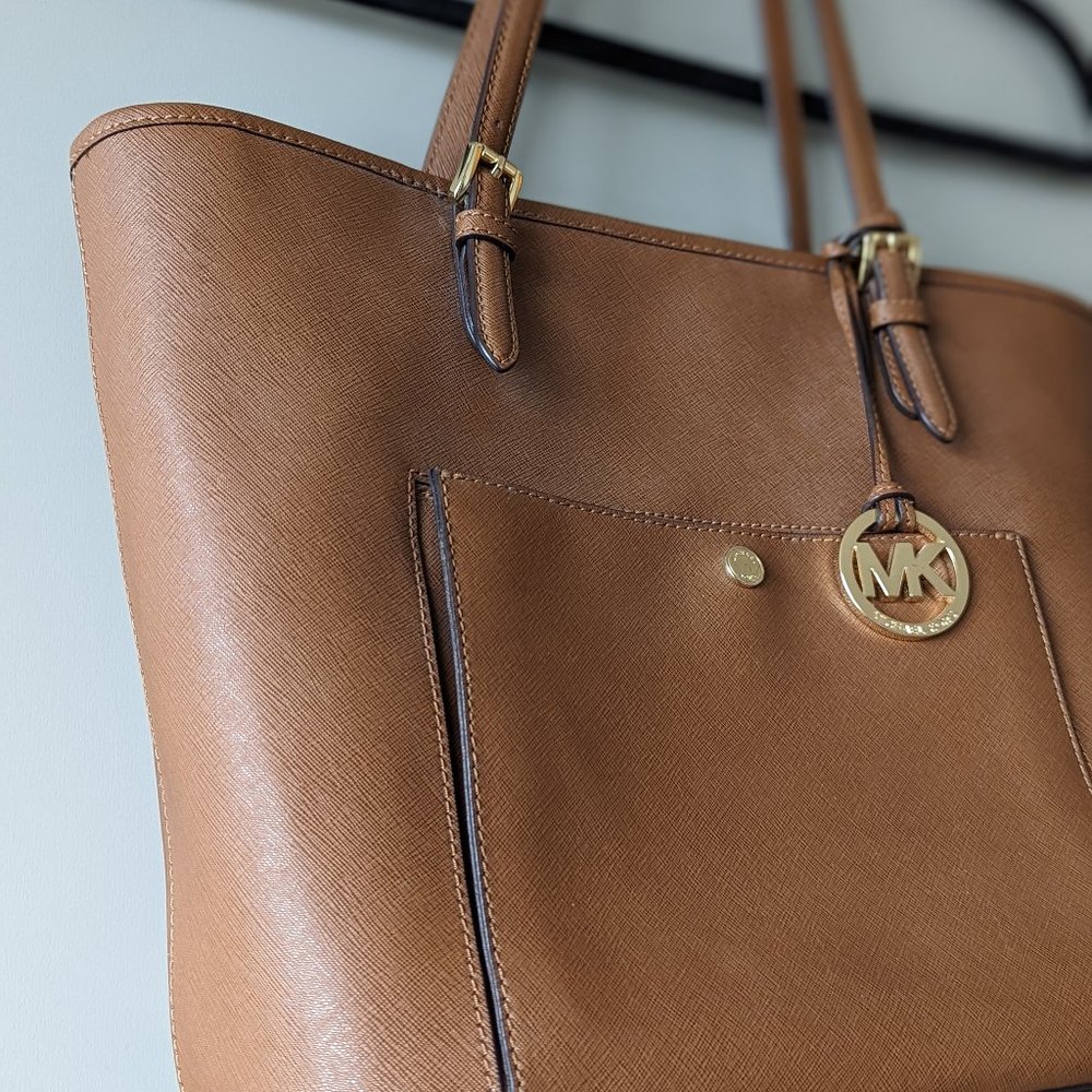 Michael Kors Brown Zip Tote Purse